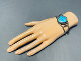 Marvelous Vintage Native American Navajo Morenci Turquoise Sterling Silver Bracelet-Nativo Arts