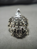 Important Navajo Horned Toad Sterling Silver Native American Ring-Nativo Arts