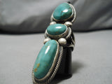 Important Vintage Native American Navajo Rick Martinez Royston Turquoise Sterling Silver Ring-Nativo Arts