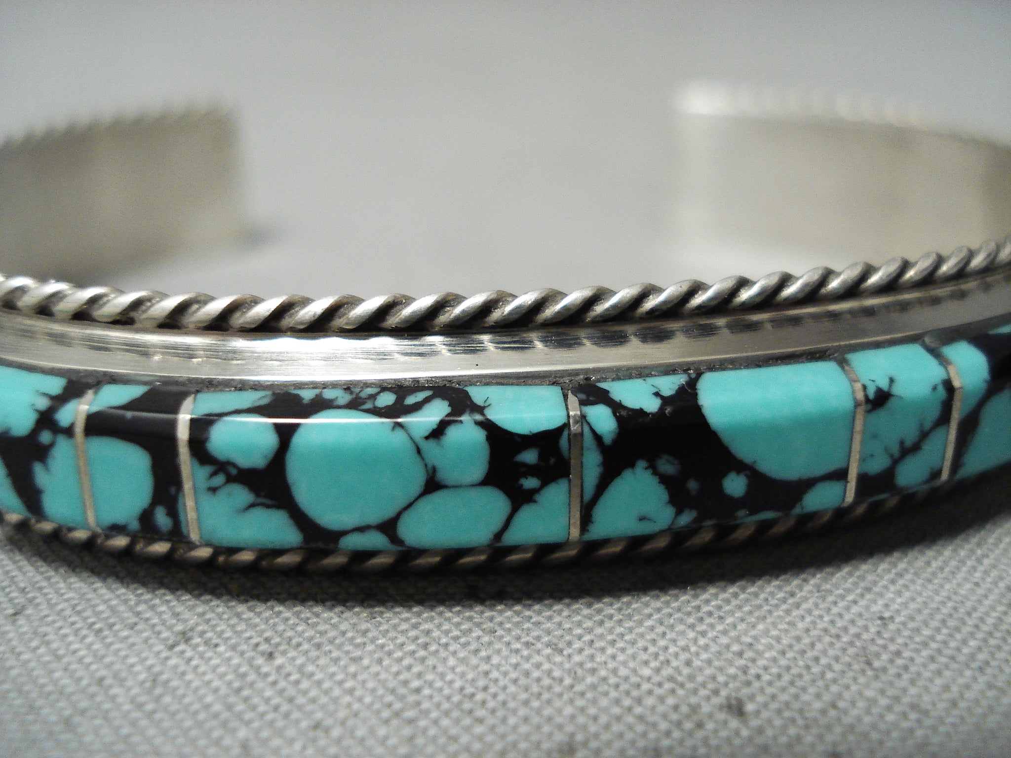 Fran Yazzie Vintage Native American Navajo Spiderweb Turquoise