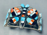 One Of The Best Ever Native American Navajo Turquoise Butterfly Sterling Silver Bracelet-Nativo Arts