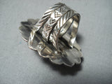 Fabulous San Felipe Native American 8 Turquoise Sterling Silver Ring-Nativo Arts