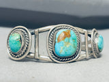 Amazing Vintage Native American Navajo Royston Turquoise Sterling Silver Bracelet-Nativo Arts