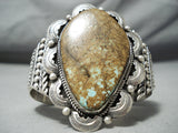 Tso Family Huge Native American Navajo Royston Turquoise Sterling Silver Bracelet-Nativo Arts