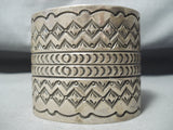 Magnificent Vintage Santo Domingo Stgerling Silver Bracelet Native American Old-Nativo Arts