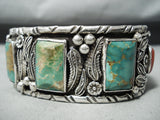 Authentic Vintage Native American Navajo Royston Turquoise Sterling Silver Bracelet Old-Nativo Arts
