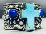 Important Best Al Jake (d) Vintage Native American Navajo Turquoise Sterling Silver Bracelet-Nativo Arts