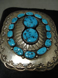 Superior Vintage Native American Navajo Turquoise Sterling Silver Ketoh Bracelet Old-Nativo Arts