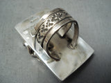Fabulous San Felipe 8 Turquoise Sterling Silver Gekko Ring Native American-Nativo Arts