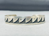 Astonishing Vintage Native American Ocean Waves Sterling Silver Bracelet-Nativo Arts