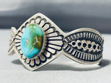 Native American Important Amy Natural Royston Turquoise Sterling Silver Bracelet-Nativo Arts