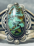 Hypnotic Vintage Native American Navajo Emma Linkin Important Turquoise Sterling Silver Bracelet-Nativo Arts