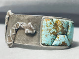 Hea Vy Snake Signed Native American Navajo #8 Turquoise Mine Sterling Silver Bracelet-Nativo Arts