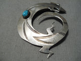 Fabulous Native American Navajo Gecko Sterling Silver Pin-Nativo Arts