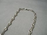 Very Thick And Heavy!! Navajo Sterling Silver Native American Necklace-Nativo Arts