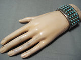 Important Vintage Zuni Native American Turquoise Sterling Silver Bracelet-Nativo Arts