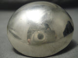 Amazing Bulb Sterling Silver Native American Button Huge Ring-Nativo Arts