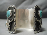 Big Huge 152 Gram Native American Skull Turquoise Sterling Silver Bracelet-Nativo Arts