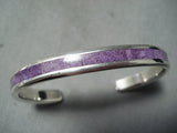 Fantastic Zuni Purple Agate Sterling Silver Bracelet Native American-Nativo Arts