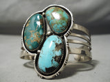 Lakes Of Turquoise Vintage Native American Navajo Sterling Silver Bracelet-Nativo Arts