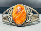 Stunning Native American Navajo Spiny Oyster Sterling Silver Bracelet-Nativo Arts