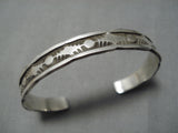 Important Vintage Native American Navajo Nora Bill Altering Moon Sterling Silver Bracelet Cuff-Nativo Arts