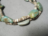 Native American Impressive Santo Domingo Royston Turquoise Heishi Necklace-Nativo Arts