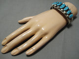 Important Hallmark Vintage Native American Navajo Tommy Moore Turquoise Sterling Silver Bracelet-Nativo Arts