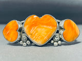 Hearts Of Shell Native American Navajo Sterling Silver Signed Bracelet-Nativo Arts