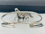 Native American Prancing Horses Vintage Southwest Sterling Silver Bracelet-Nativo Arts