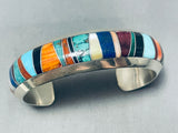 Astonishing Vintage Native American Navajo Turquoise + Multi Sterling Silver Bracelet-Nativo Arts