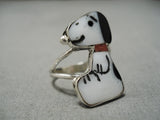 Remarkable Zuni Native American Inlay Sterling Silver Native American Ring-Nativo Arts