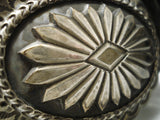 Heavy Thick Vintage Navajo Sterling Silver Native American Concho Belt Old-Nativo Arts