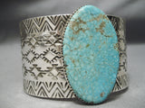 Vivid Spiderweb Turquoise Navajo Sterling Silver Native American Bracelet-Nativo Arts