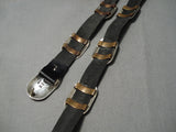Amazing Vintage Native American Zuni Native Stamp Work Genius Sterling Silver Concho Belt-Nativo Arts