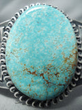 Tight #8 Turquoise Vintage Native American Navajo Sterling Silver Bracelet-Nativo Arts