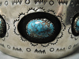 Best Bisbee Turquoise Vintage Native American Navajo Shadow Sterling Silver Bracelet Old-Nativo Arts