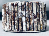 The Best Native American Navajo Wildhorse Agate Sterling Silver Wide Bracelet Cuff-Nativo Arts