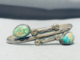Superior Vintage Native American Navajo Damale Turquoise Sterling Silver Bracelet-Nativo Arts