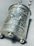 Best Important Vintage Native American Navajo Jewelry Box Sterling Silver Necklace-Nativo Arts