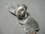 One Of The Biggest Native American Navajo Carico Lake Turquoise Sterling Silver Ring-Nativo Arts