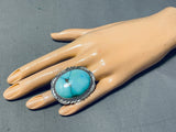 Important Ben Begaye (d.) Huge Vintage Native American Navajo Turquoise Sterling Silver Ring-Nativo Arts