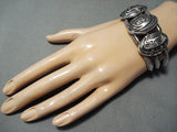 Intricate And Thick!! Vintage Hopi/ Native American Navajo Sterling Silver Bracelet Cuff-Nativo Arts