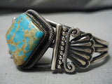Important Native American Navajo Martinez #8 Turquoise Sterling Silver Bracelet-Nativo Arts