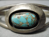 Authentic Vintage Native American Navajo Royston Turquoise Sterling Silver Bracelet Old-Nativo Arts