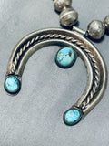 Elaborate Vintage Native American Navajo Red Mountain Turquoise Sterling Silver Squash-Nativo Arts