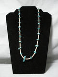 Incredible Vintage Native American Navajo Royston Turquoise & Heishi Necklace Old-Nativo Arts