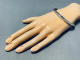 Fabulous Native American Navajo Sterling Silver Bangle Bracelet-Nativo Arts