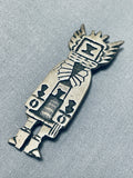 Tremendous Vintage Native American Hopi Sterling Silver Pin-Nativo Arts