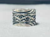 Impressive San Felipe Sterling Silver Ring Signed Jake Froncosa-Nativo Arts
